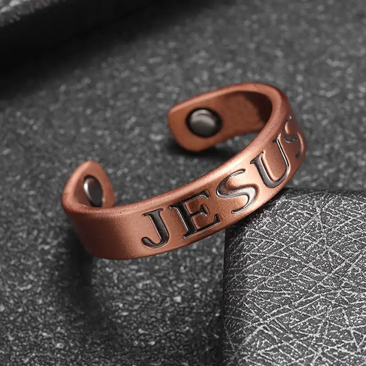 Christian Jesus Letter Adjustable Ring
