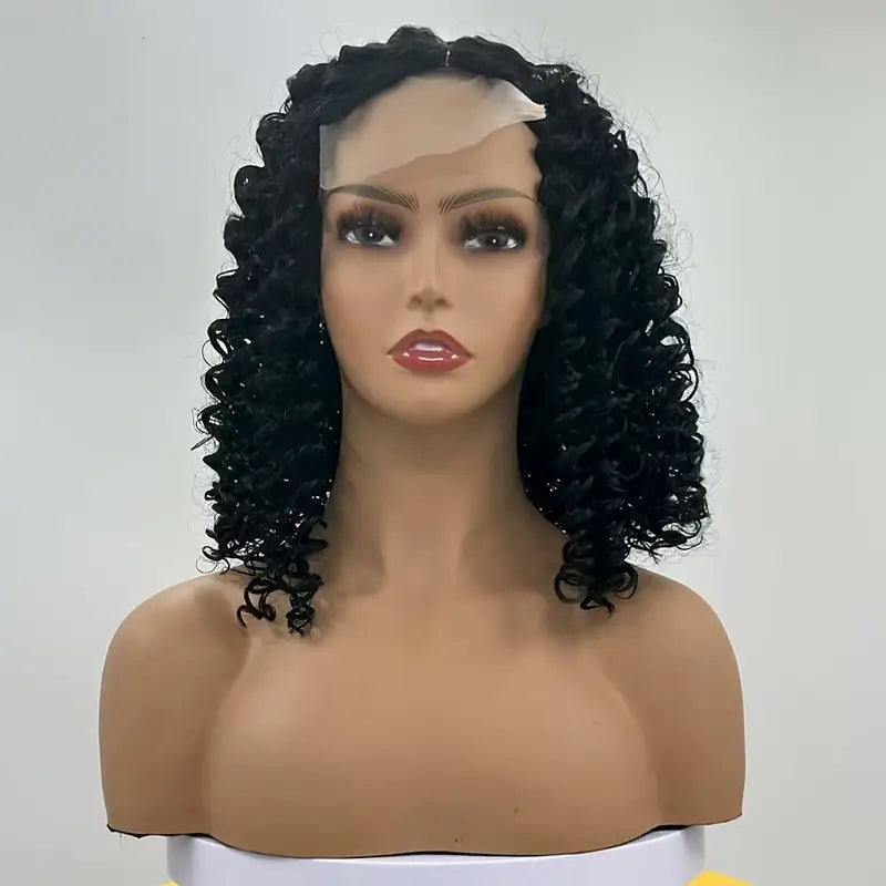 No-Glue Afro Curly Bob Wig