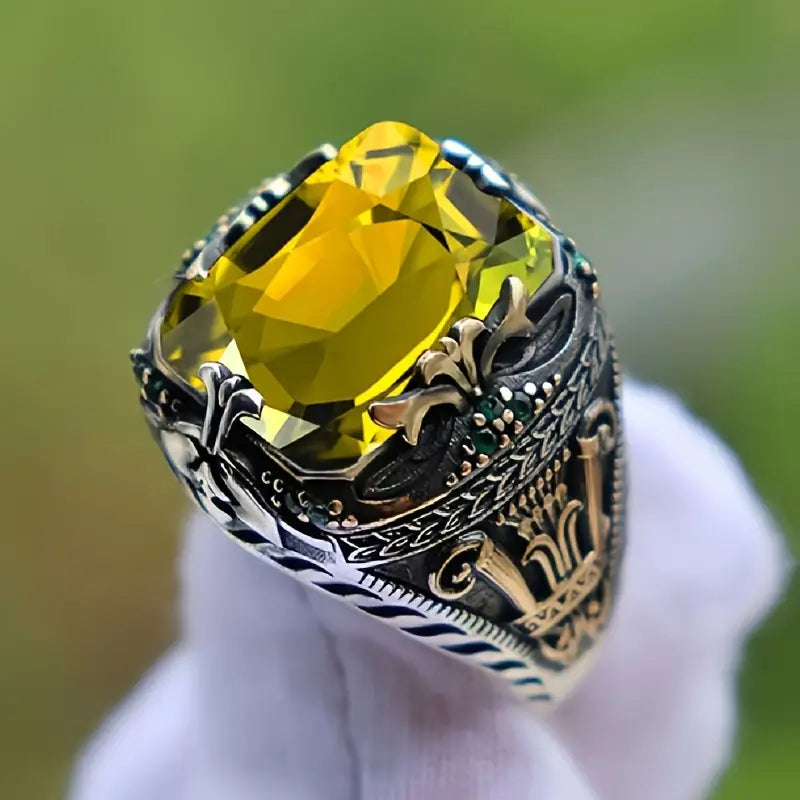 Vintage Gemstone Ornate Statement Ring