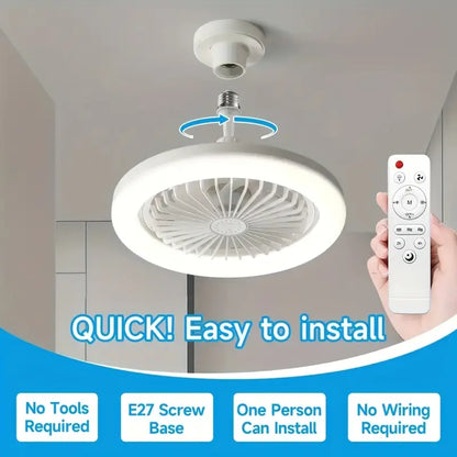 2-in-1 LED Ceiling Fan with Light