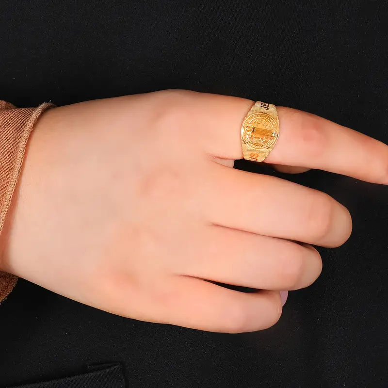 Jesus Christ Stainless Steel Medal Ring