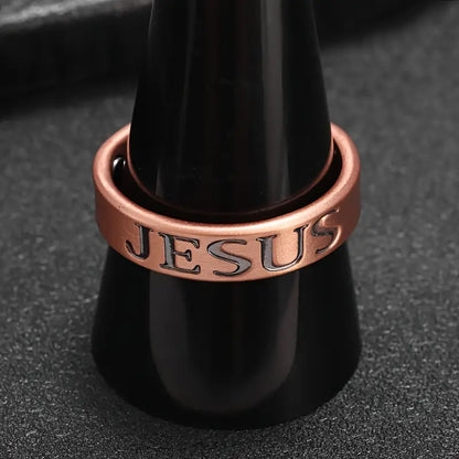 Christian Jesus Letter Adjustable Ring