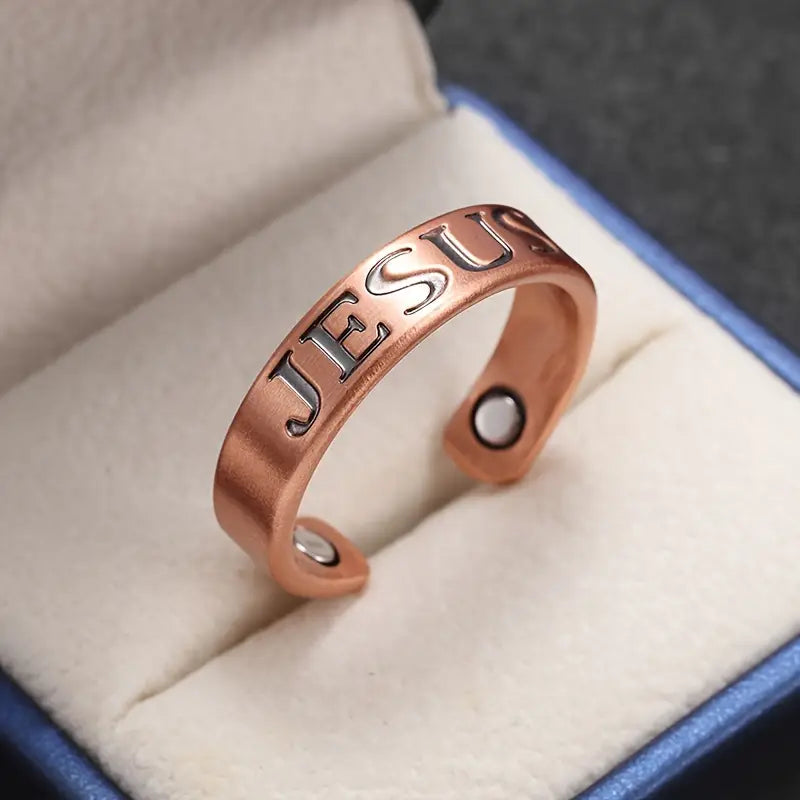 Christian Jesus Letter Adjustable Ring
