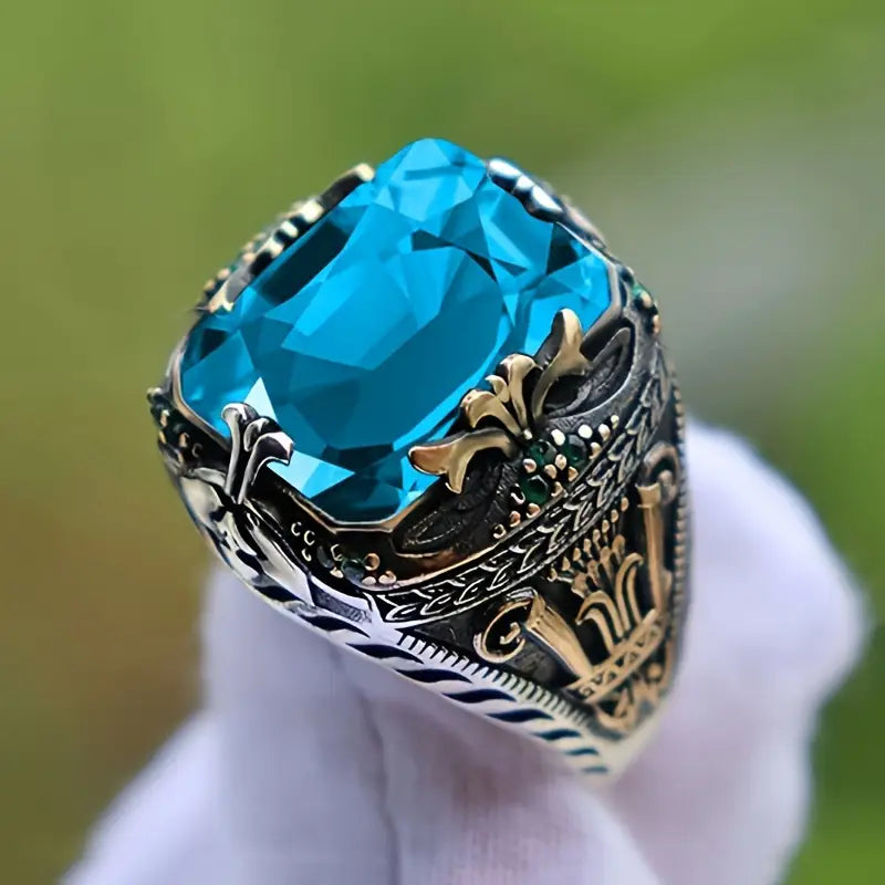 Vintage Gemstone Ornate Statement Ring