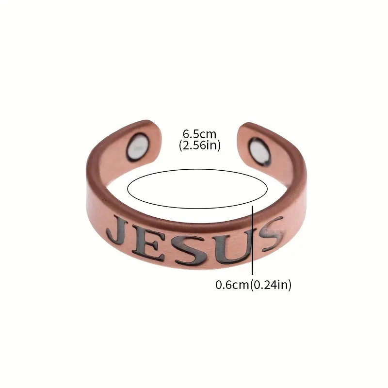 Christian Jesus Letter Adjustable Ring