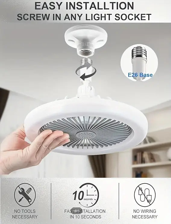 2-in-1 LED Ceiling Fan with Light