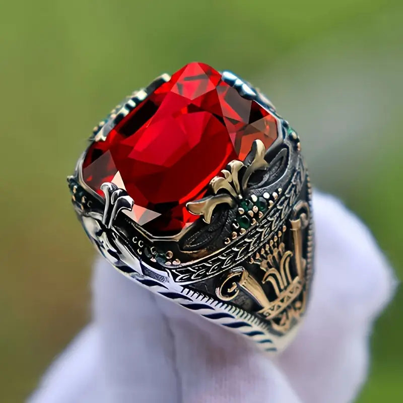 Vintage Gemstone Ornate Statement Ring
