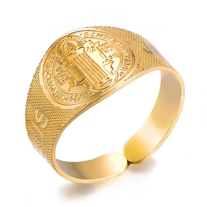 Jesus Christ Stainless Steel Medal Ring