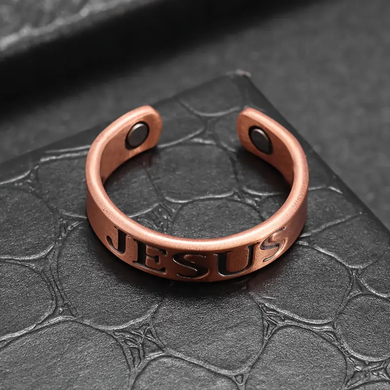 Christian Jesus Letter Adjustable Ring