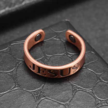 Christian Jesus Letter Adjustable Ring