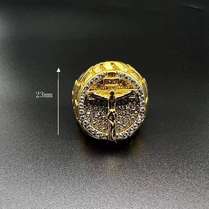 Stainless Steel Hip Hop Cross Ring