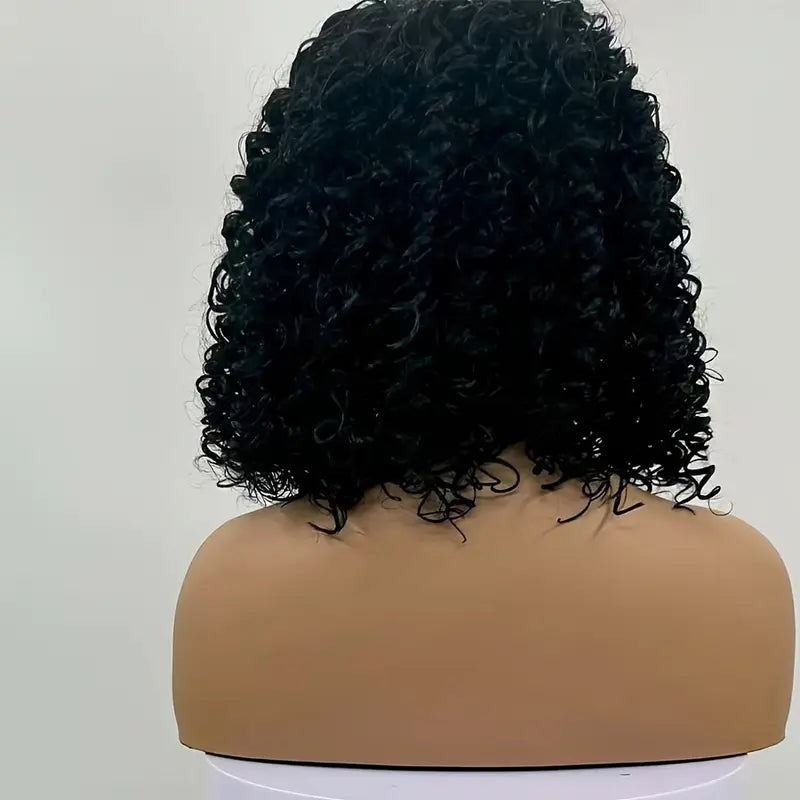 No-Glue Afro Curly Bob Wig