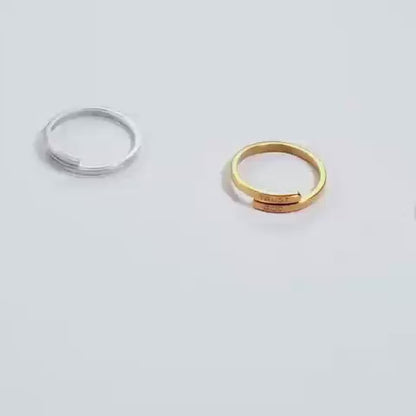 Stainless Steel “Trust God” Open Ring